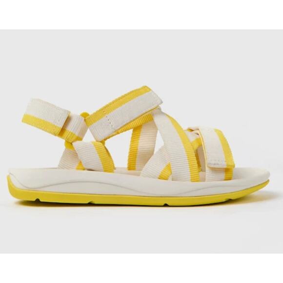 Camper Women's White Yellow Lifestyle Recycled PET Summer Sandals Size 11.5 - Picture 1 of 11